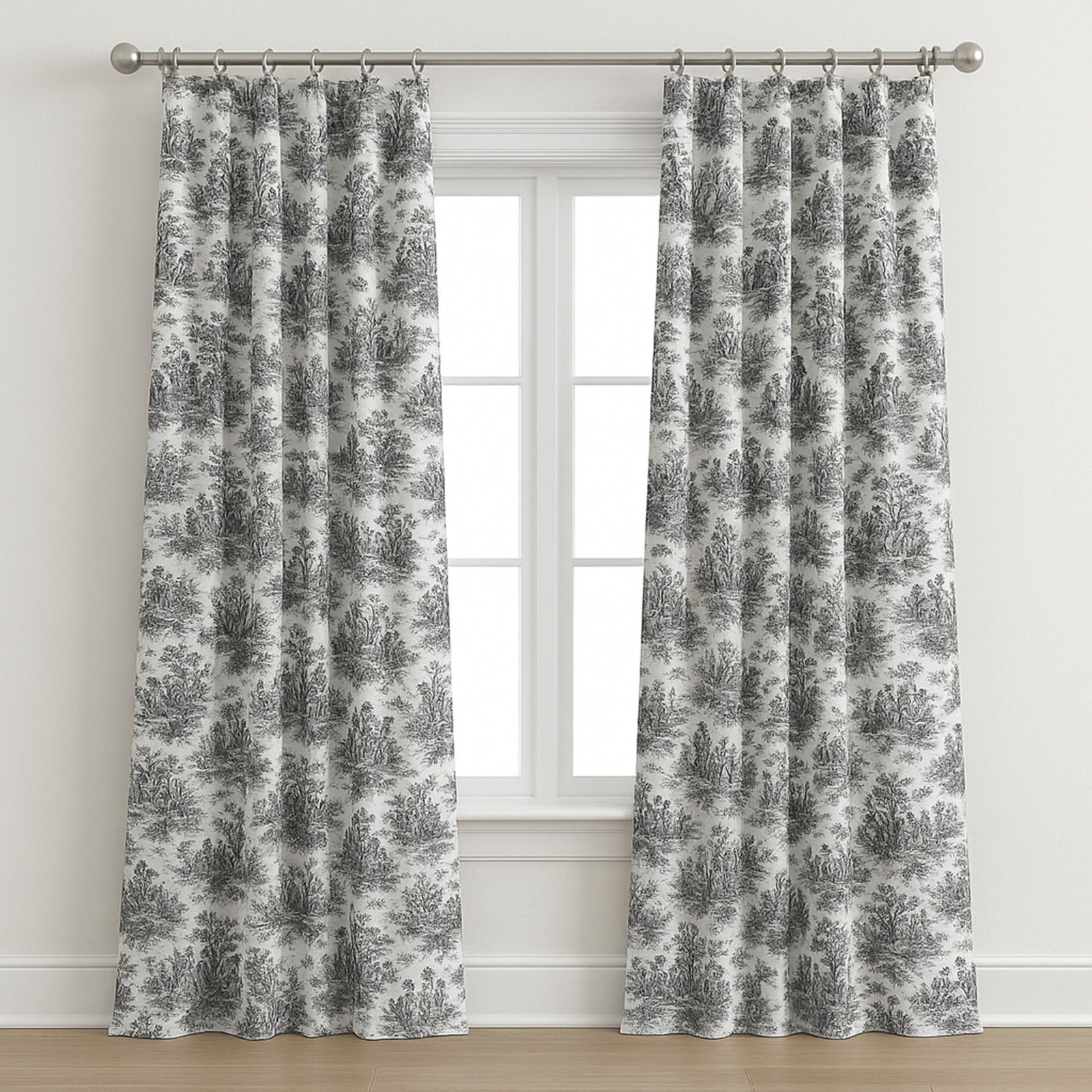 Toile Curtains French Colonial Drapery Panels Window Treatments Home Decor