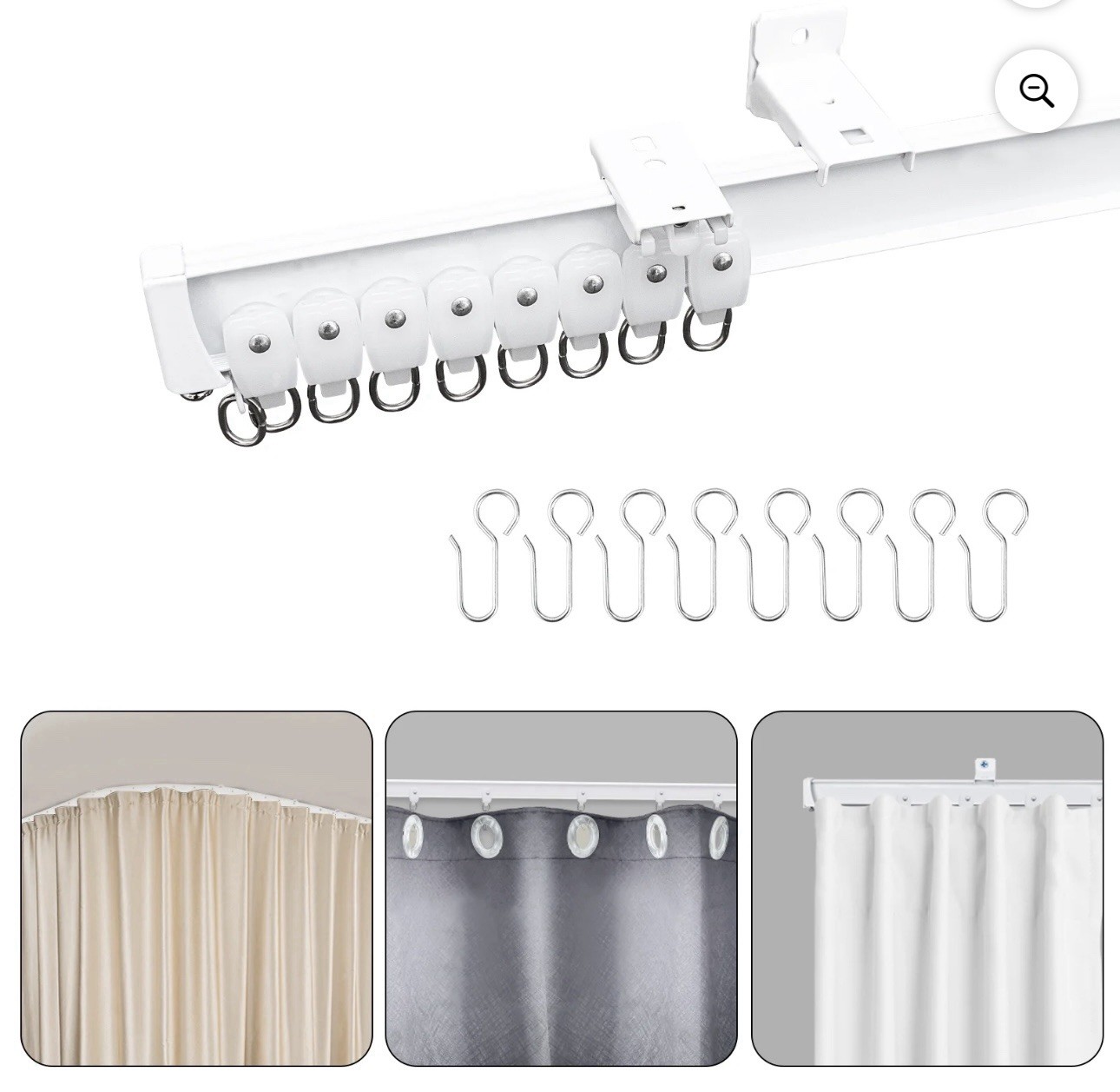 NEW Makefeile Ceiling Mount Curtains Track 3-9 Ft