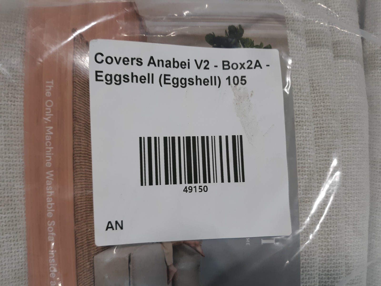 Bemz Anabel V2 Sofa Cover Eggshell (Box2A) – Machine Washable