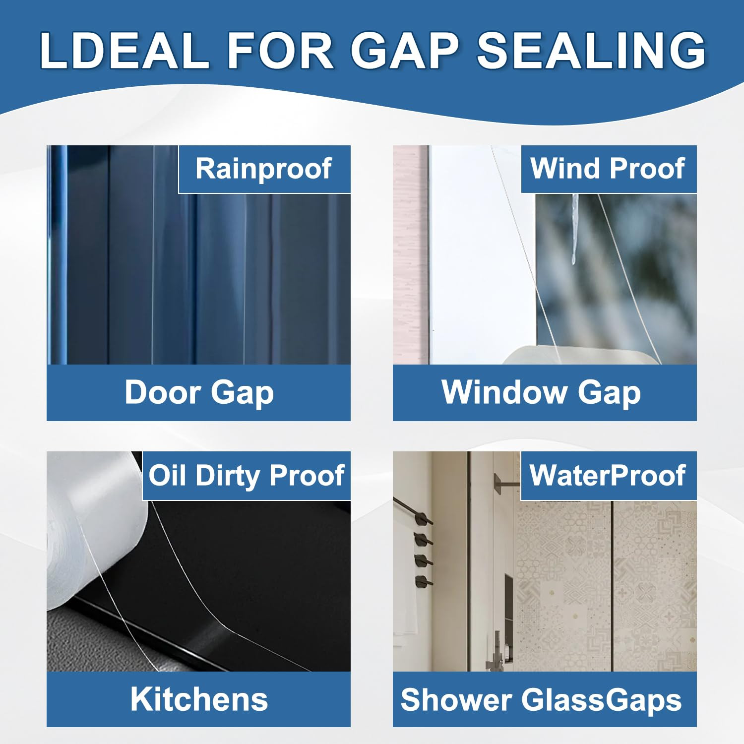 Window Sealing Tape 2IN X 33 FT Draft Isolation No Residue Removable Adhesive Wa