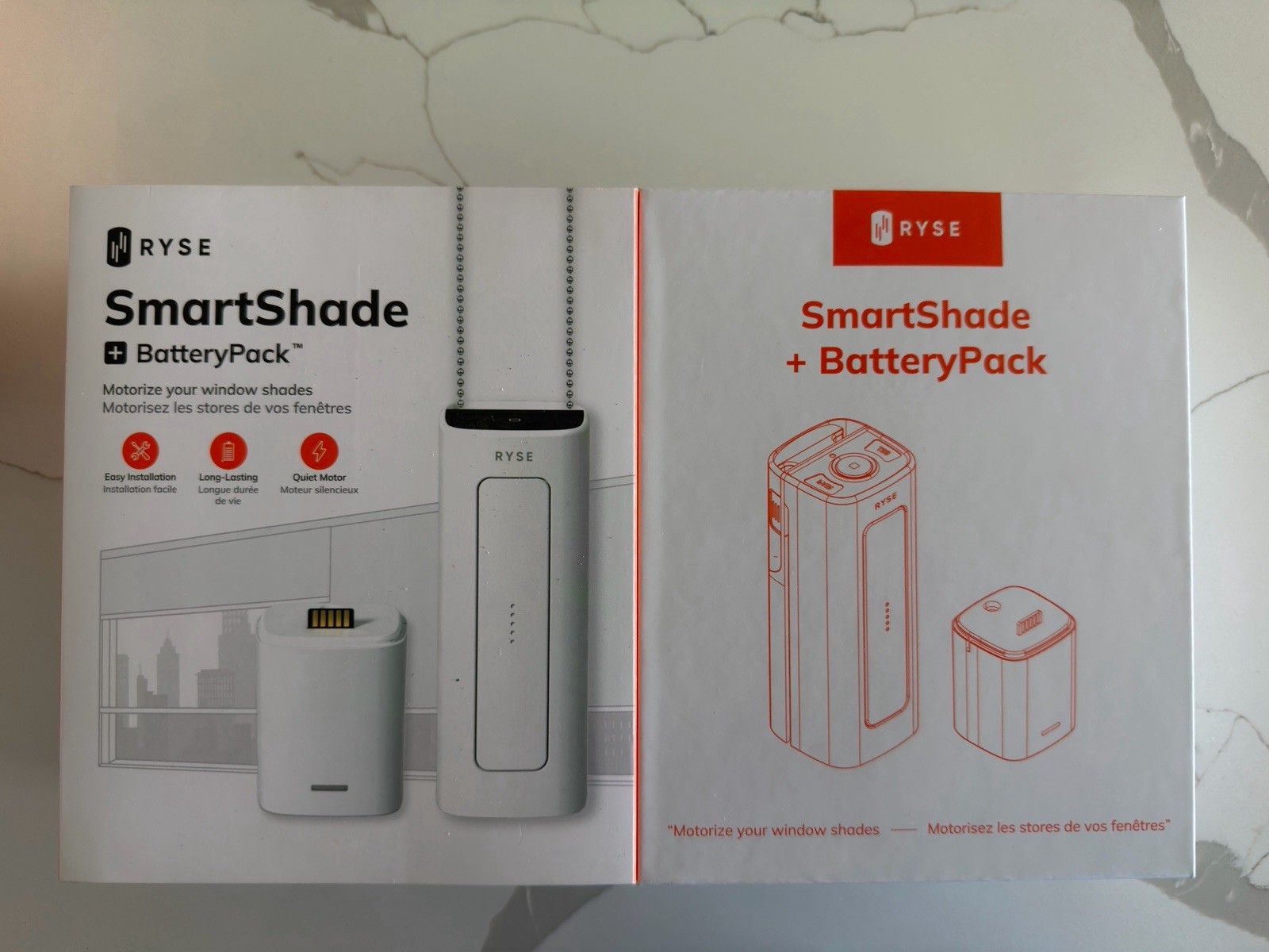RYSE SmartShade Motorized Roller Shade Controller BatteryPack Smart Home White