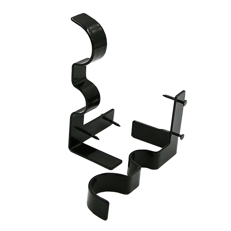 2 Double Hang Curtain Rod Holders Bracket Into Window Frame Curtain Rod Brackets