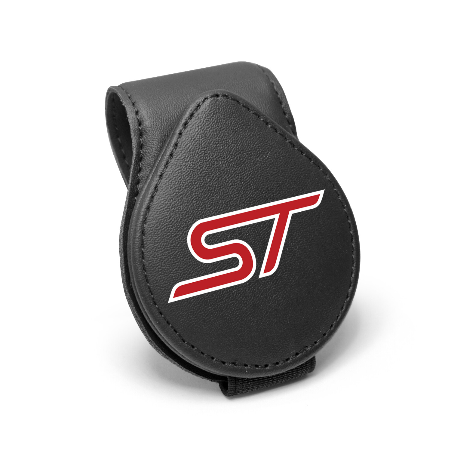 Ford ST Leather Magnetic Sunglass Holder Car Sun Visor Clip