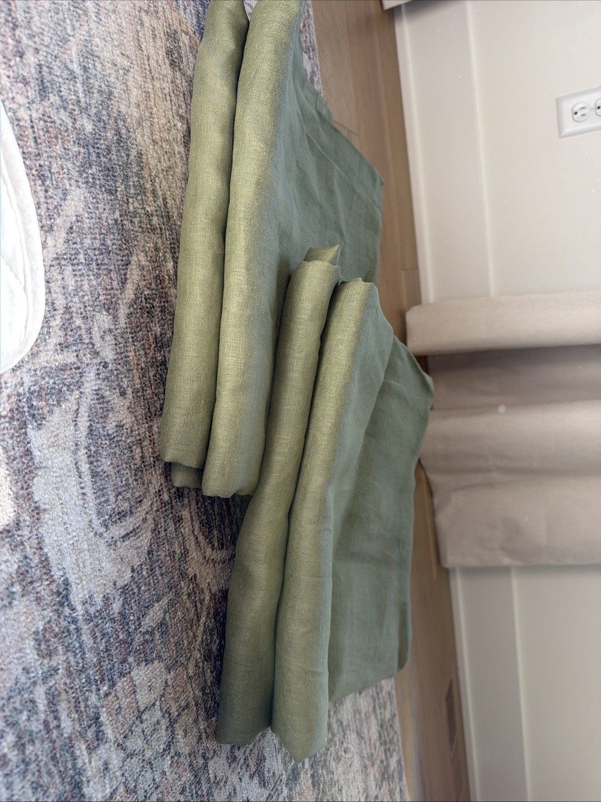 IKEA DYTAG Light Filtering Green Curtains 2 Pair (57×98 “) 405.528.91 Olive Gray