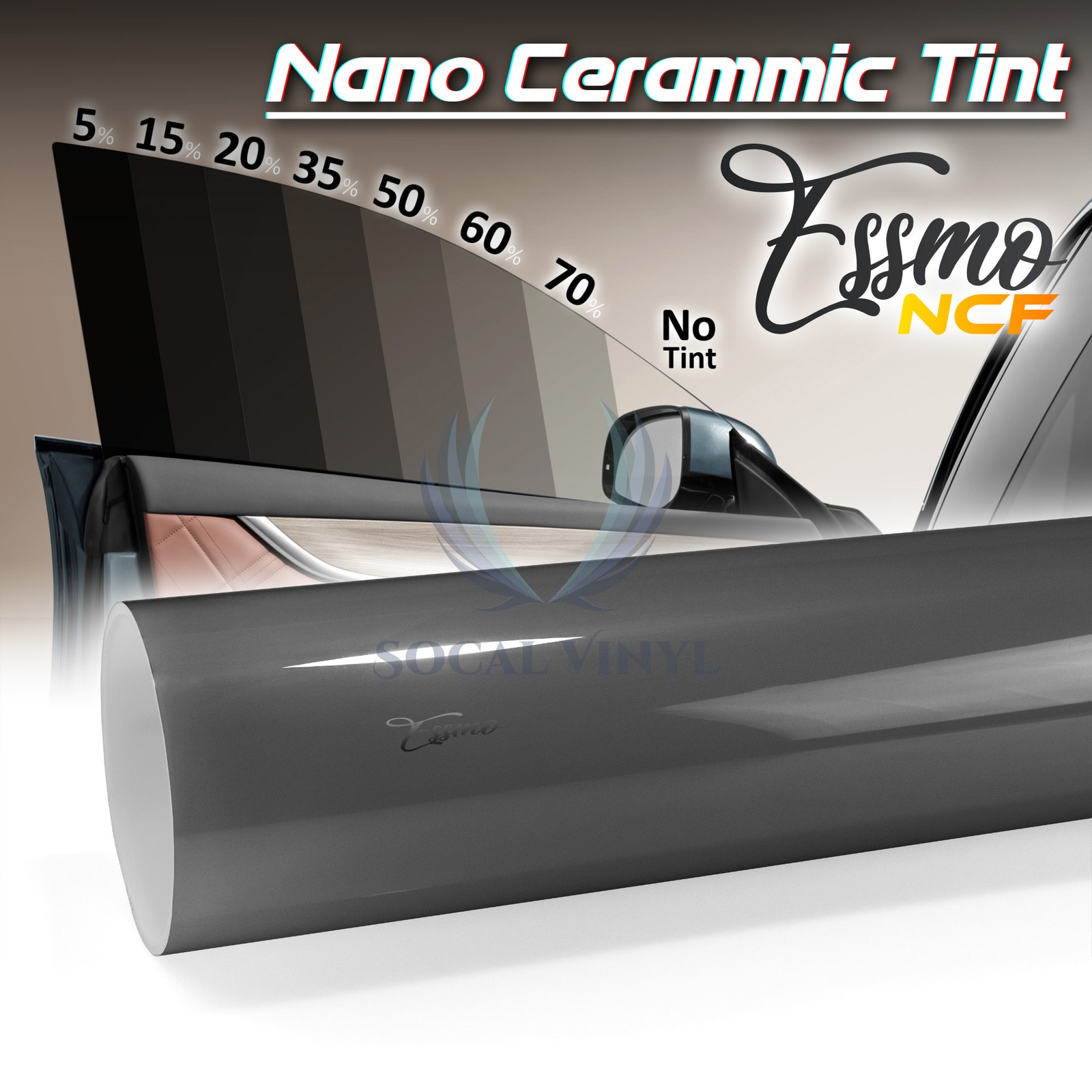 ESSMO Nano Ceramic Window Tint Film 15% VLT Car Home UV Heat Protection NCF15