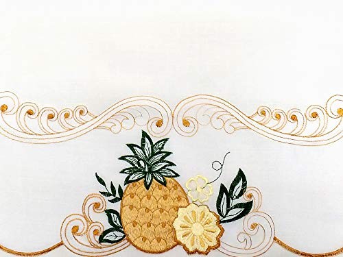 GOHD Sweet Harvest. 3pcs Kitchen Cafe 57″W x 60″L (Pack of 1) Golden Pineapple