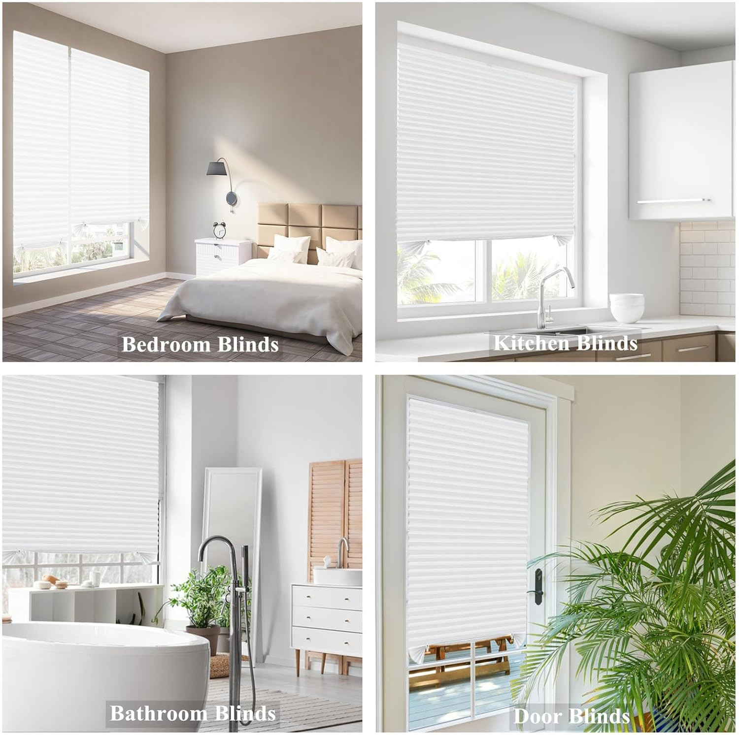 Paper Blinds Temporary Window Blinds Light Filtering No Drill Stick on Cut to Si
