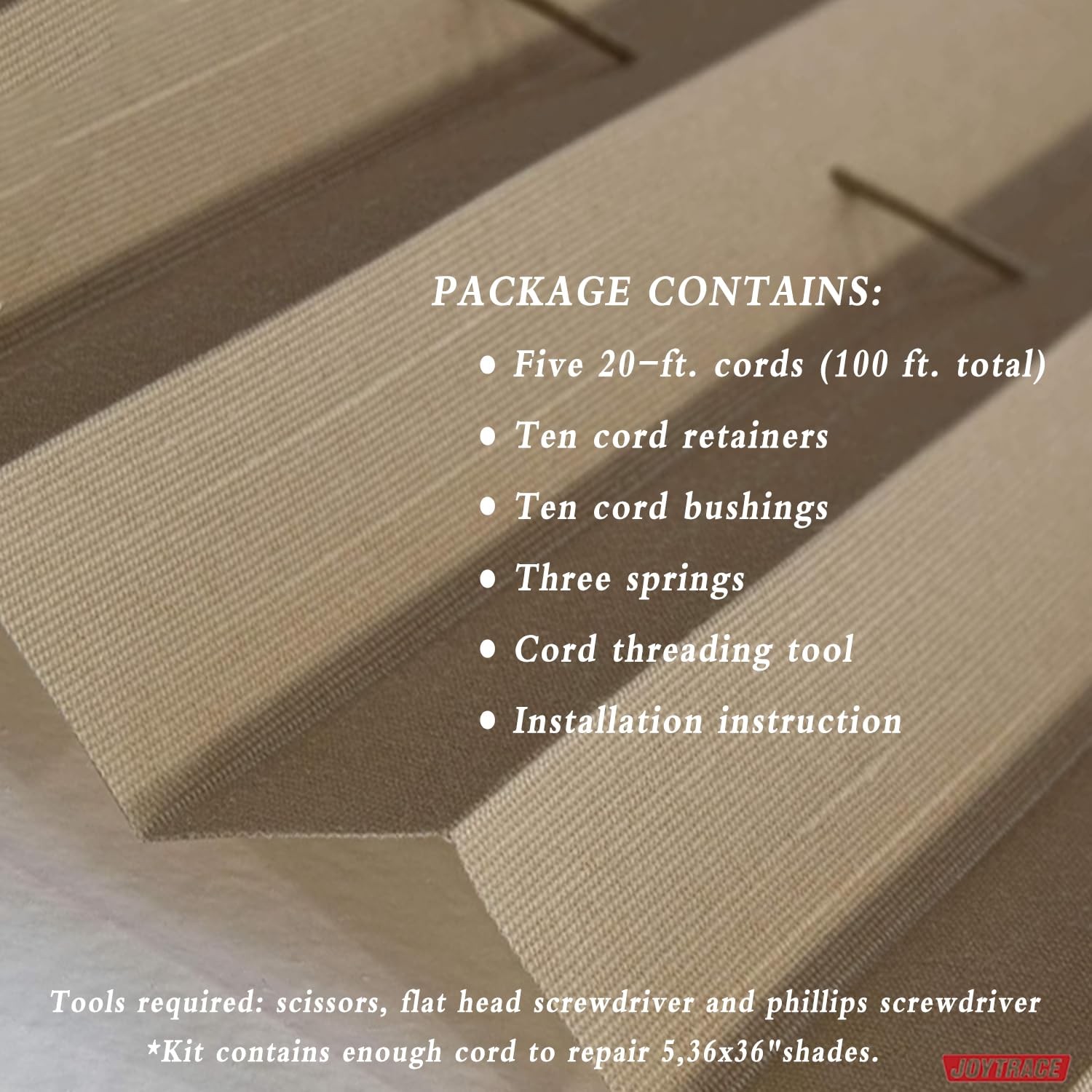 RV Shade Repair Kit Day Night Pleated Shade Restringing Kit White