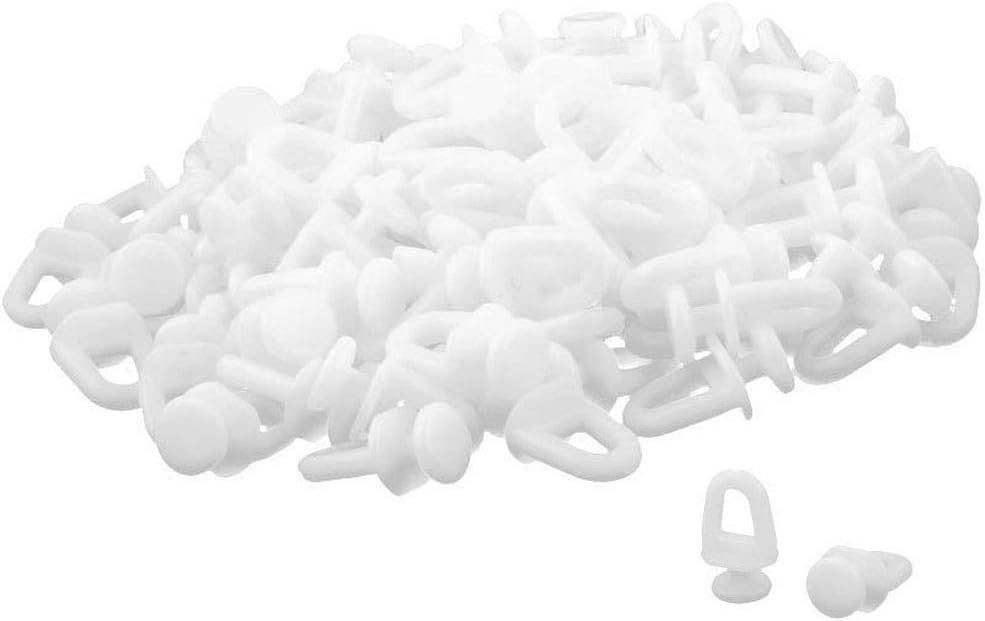 Lightweight 23mm White Plastic Curtain Carrier Rollers – 50 Pcs for Easy Use