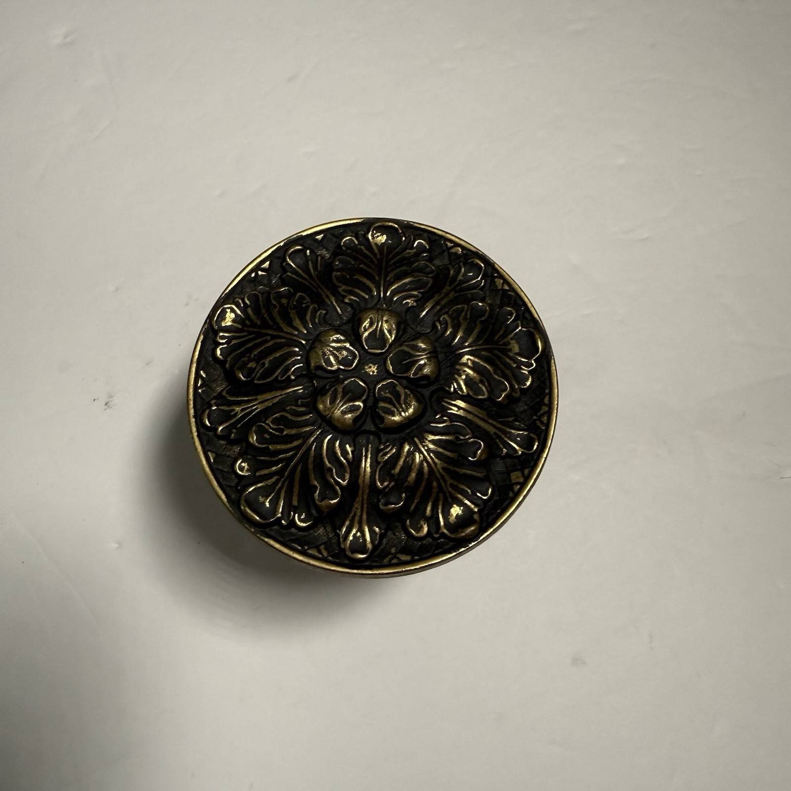 VTG Single Kirsch Drapery Tieback Holders 3″ Chateau Antique Brass Replacement