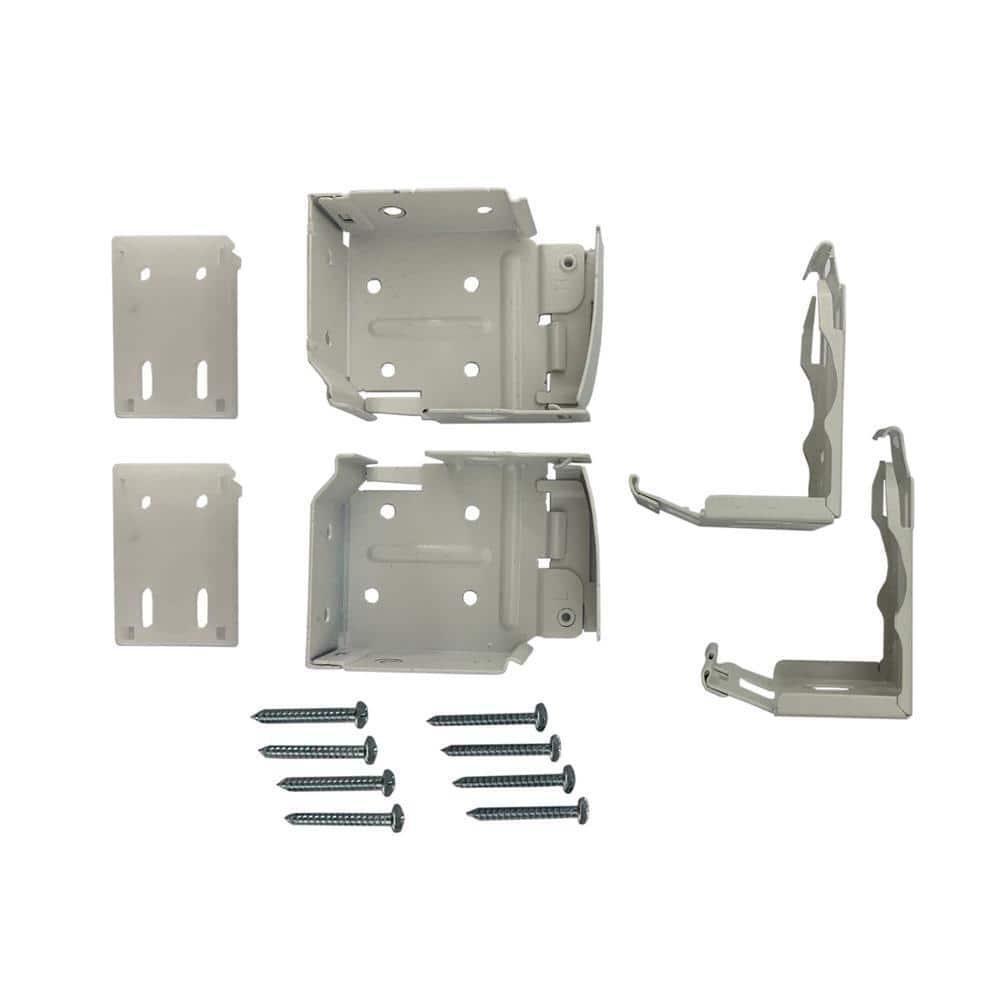 Home Decorators Collection 2in 2.5in Cordless Faux Wood Blind Brackets White