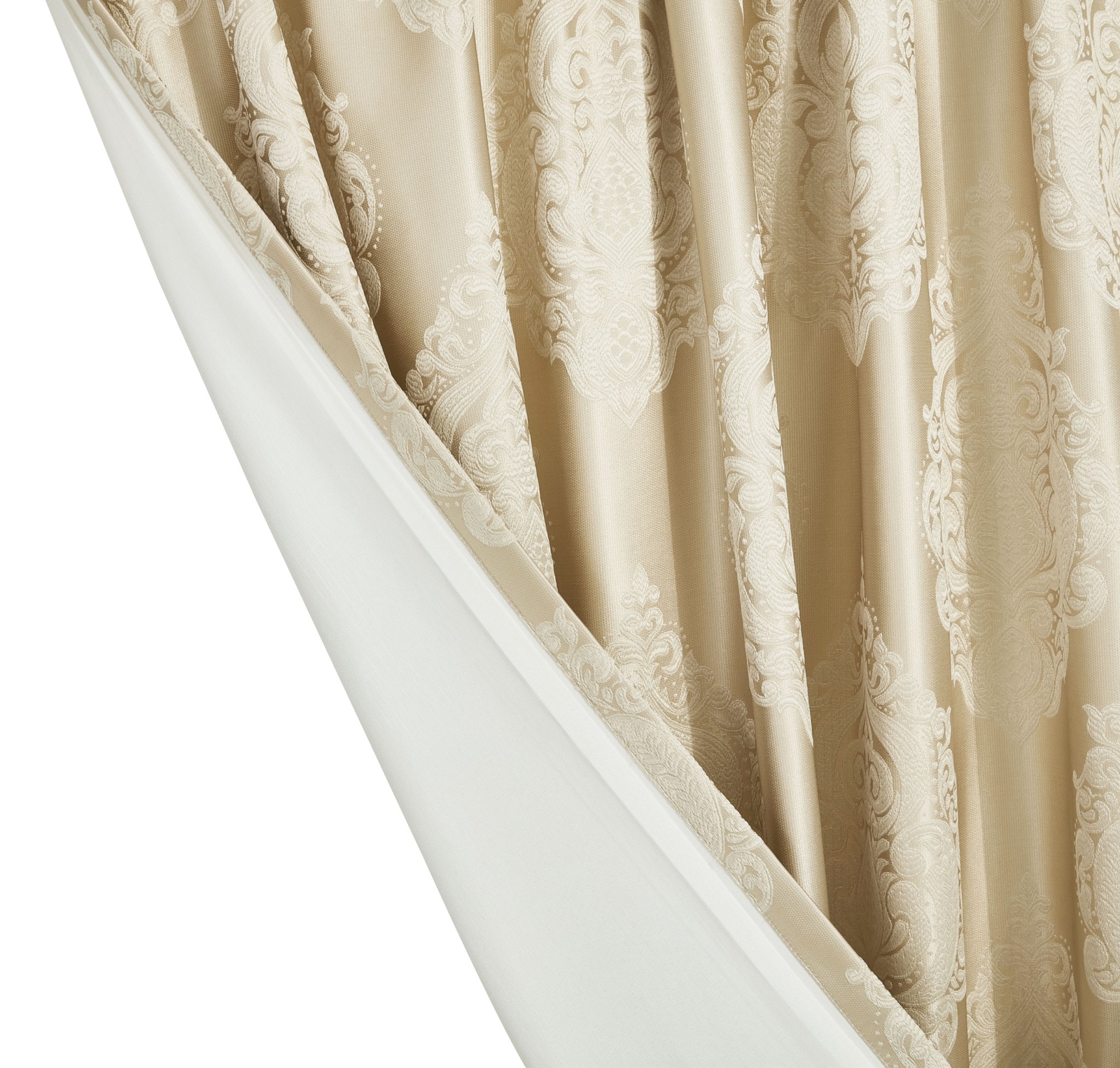 Sterling Creek Luxury Traditional Jacquard Medallion Window Curtain Panel Set