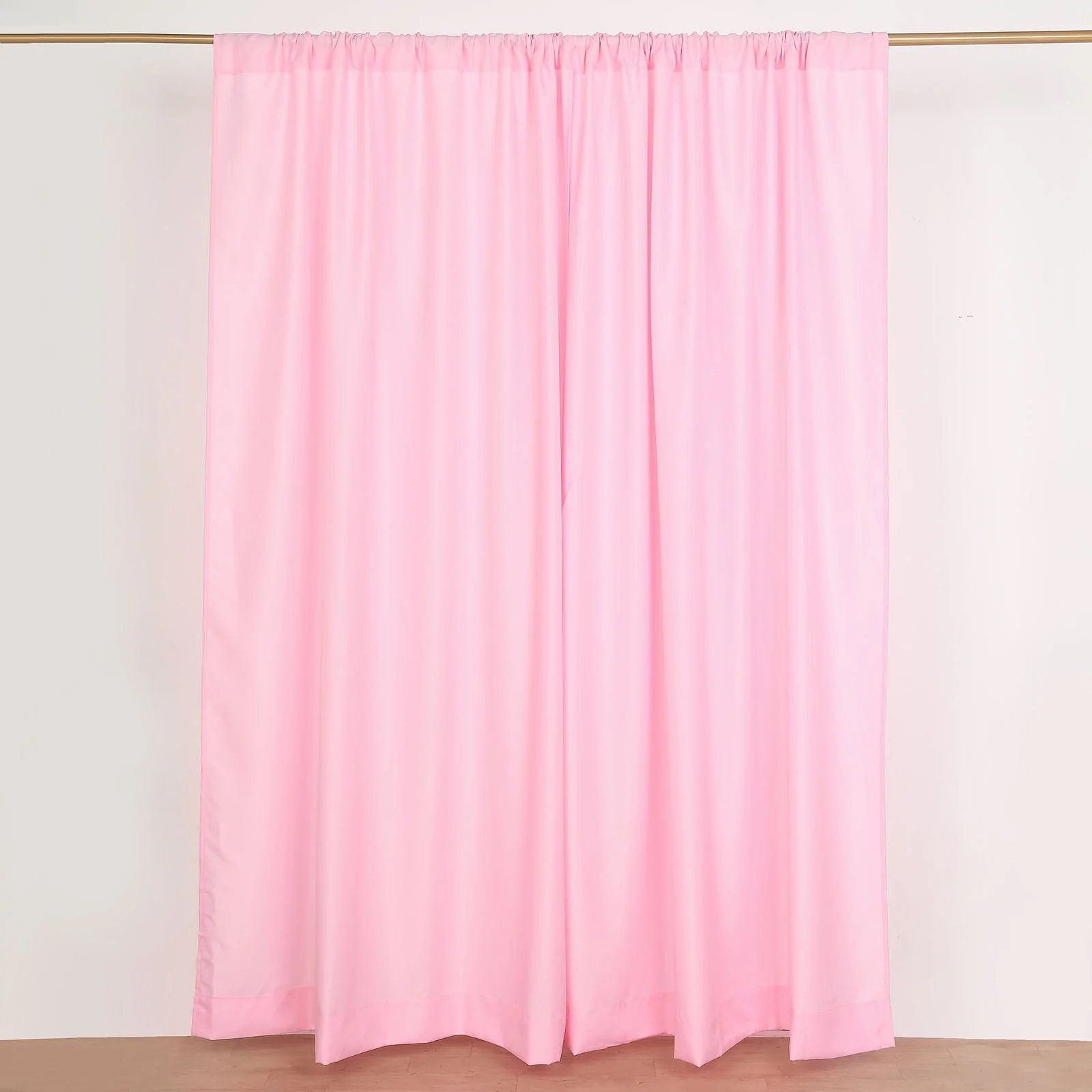 PINK 2 Drapery Panels 8 ft Polyester Backdrop CURTAINS Rod Pockets Party Events