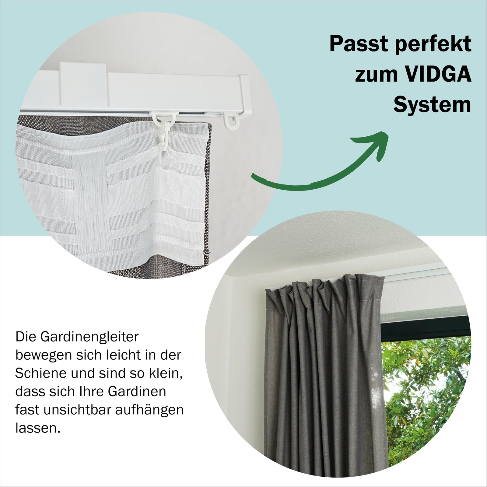 Glides curtain glides suitable for IKEA VIDGA spare parts castors hooks system…
