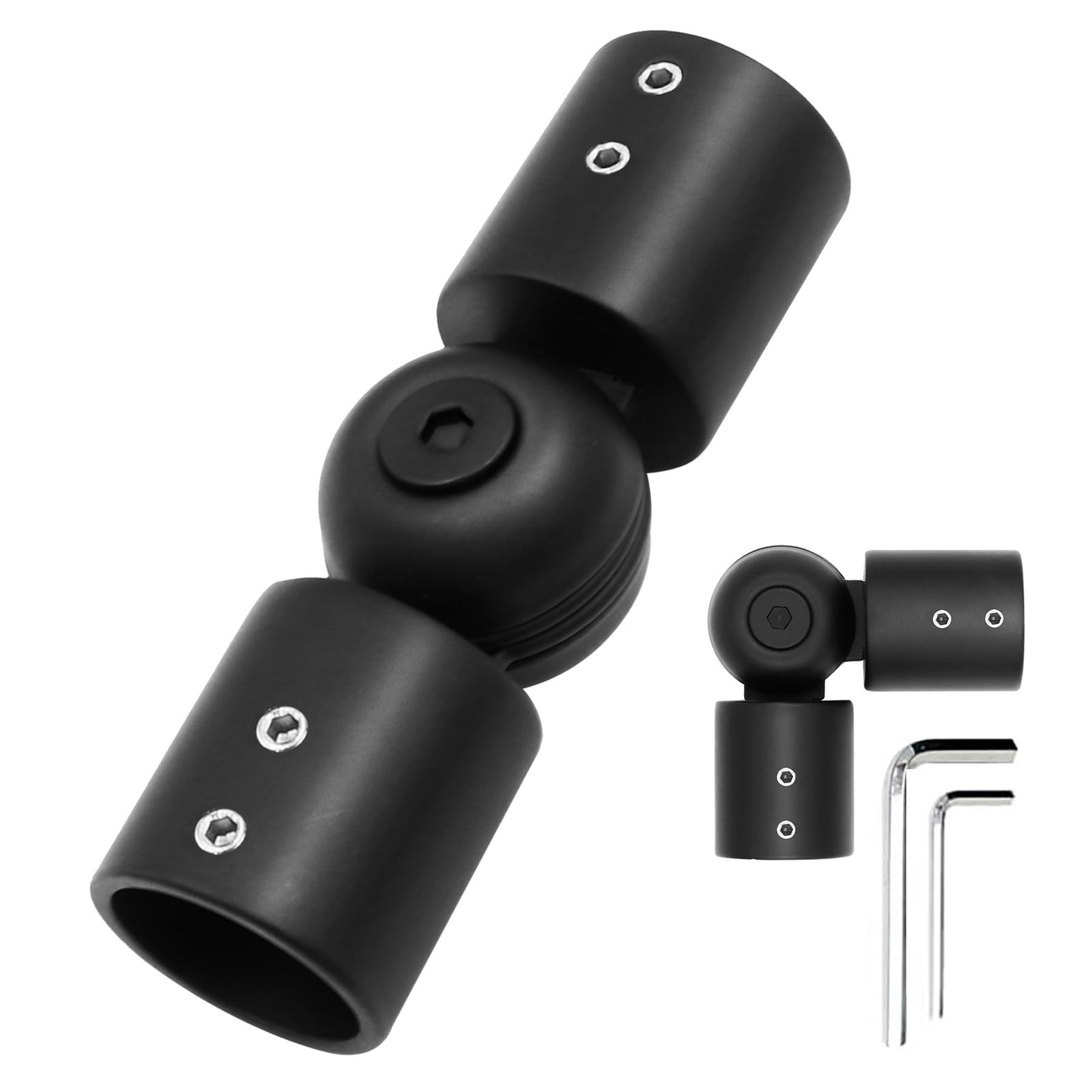 1 pcs Adjustable Window Curtain Rod Corner Connector for 1 Inch Bay Window