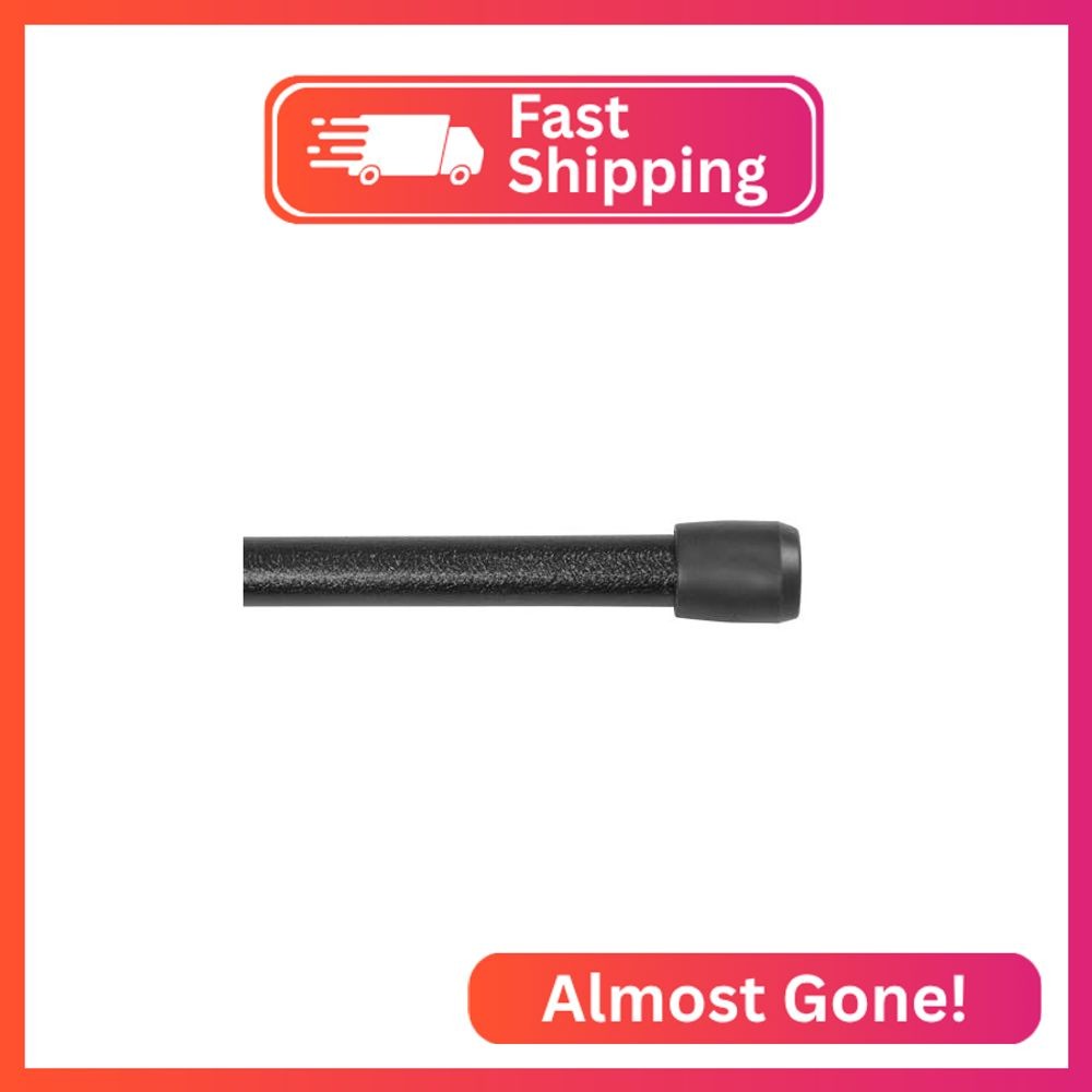Kenney KN631/5 Strafford Spring Tension Rod, 28 inches to 48 inches, Black