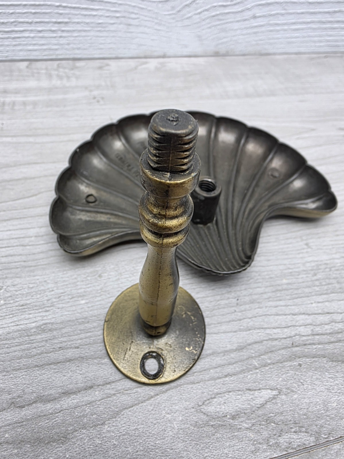 Vintage Brass Shell Curtain Tieback Hook Regency Beach Drape Tie Back