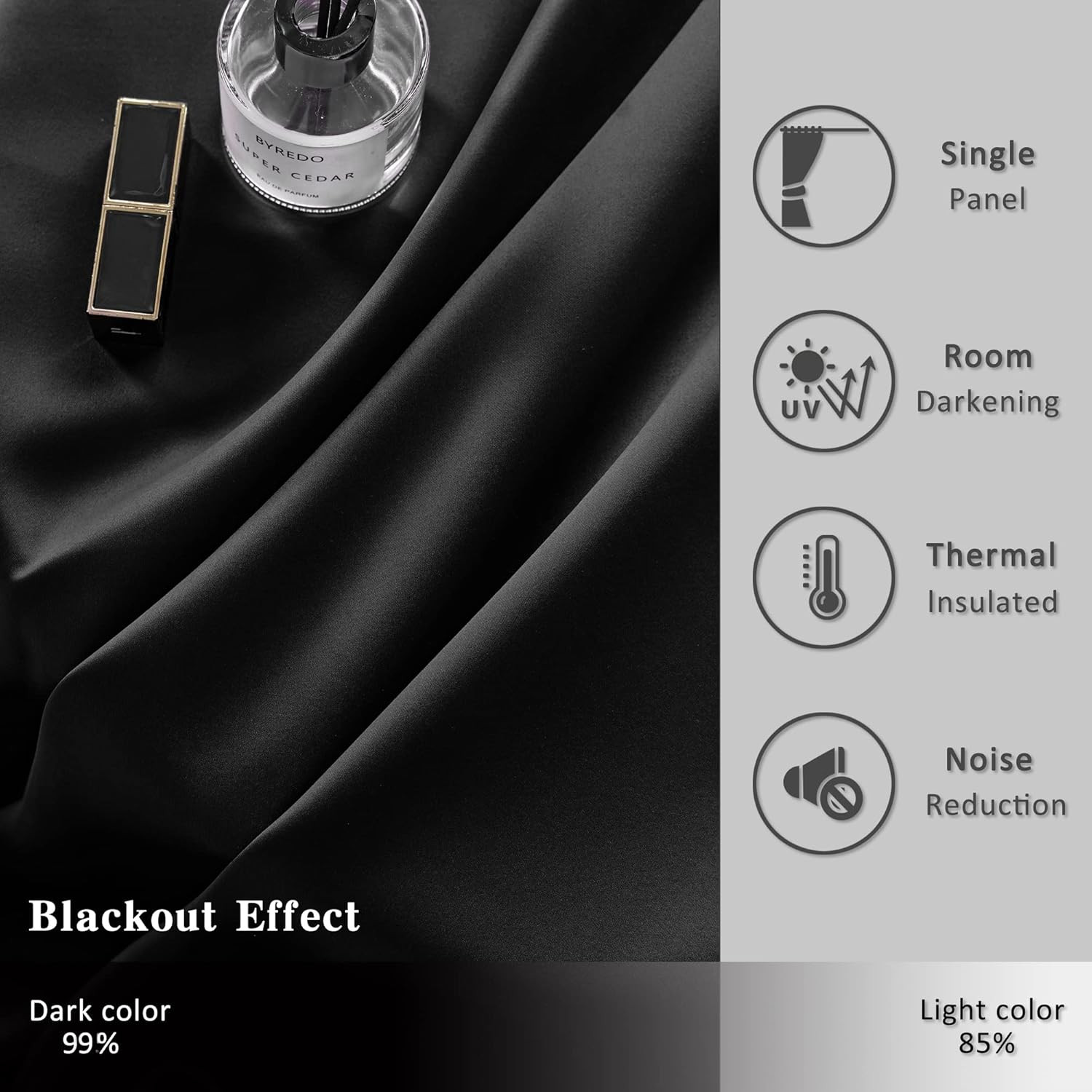 20Ft Blackout Curtain Panel, Thermal Insulated for High Ceilings, 50”W x 240”L