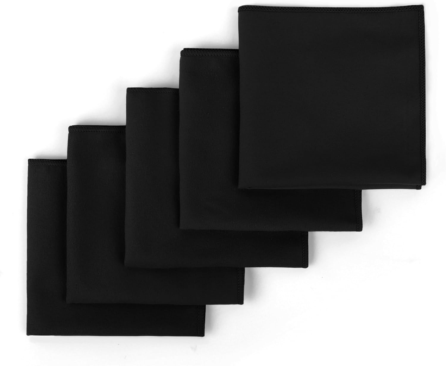 Scotamalone Handkerchiefs for Men Sweat Absorbing Sport Microfiber Black