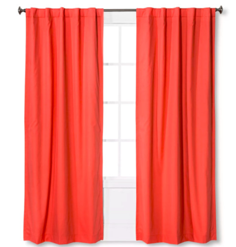 PAIR Pillowfort Twill Light Blocking 42″ x 84″ Curtain Panels – Melon NEW