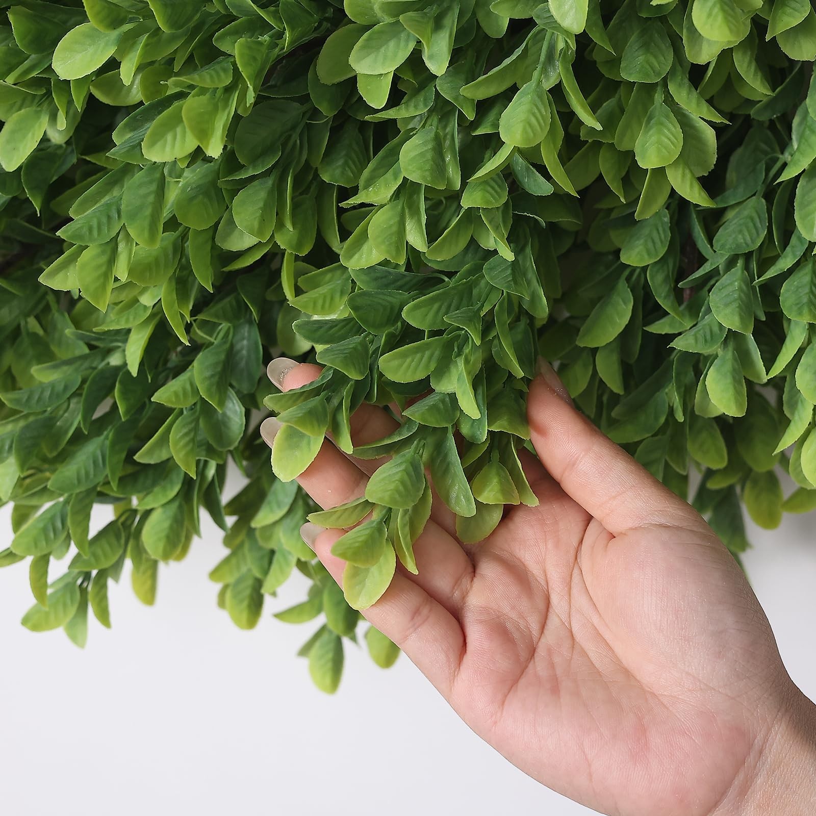 26″ Artificial Boxwood Wreath for Front Door – Large Faux Plant Fake Greenery…