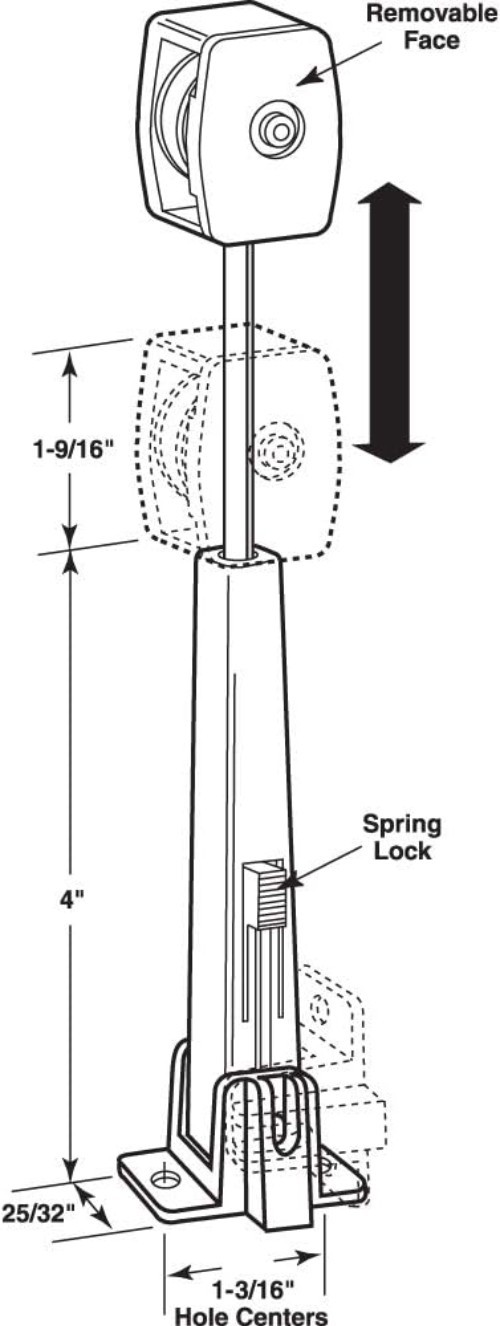 U 9252 Drapery Cord Tension Spring and Pulley, with Hook, spring-loaded 2 Pack