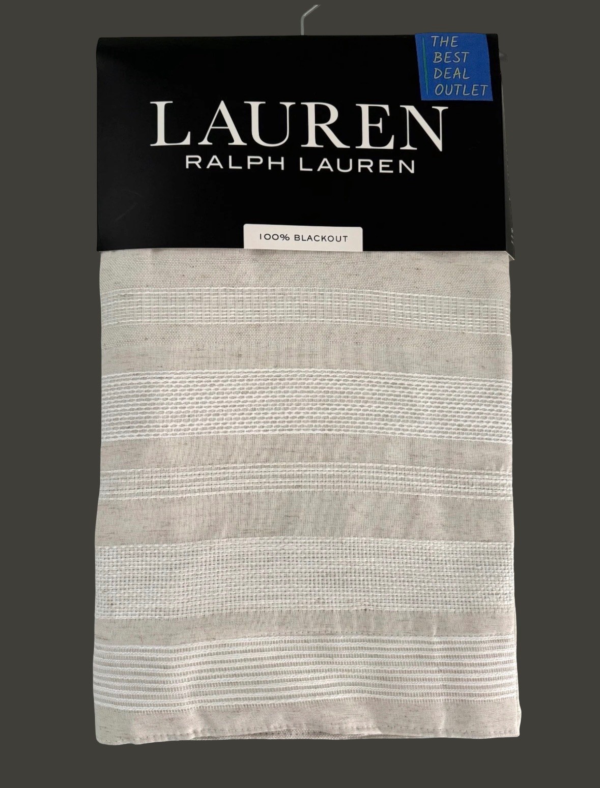 Ralph Lauren Window Curtains 2 Panels 100% Blackout 54 x 96 Linen Carson Natural