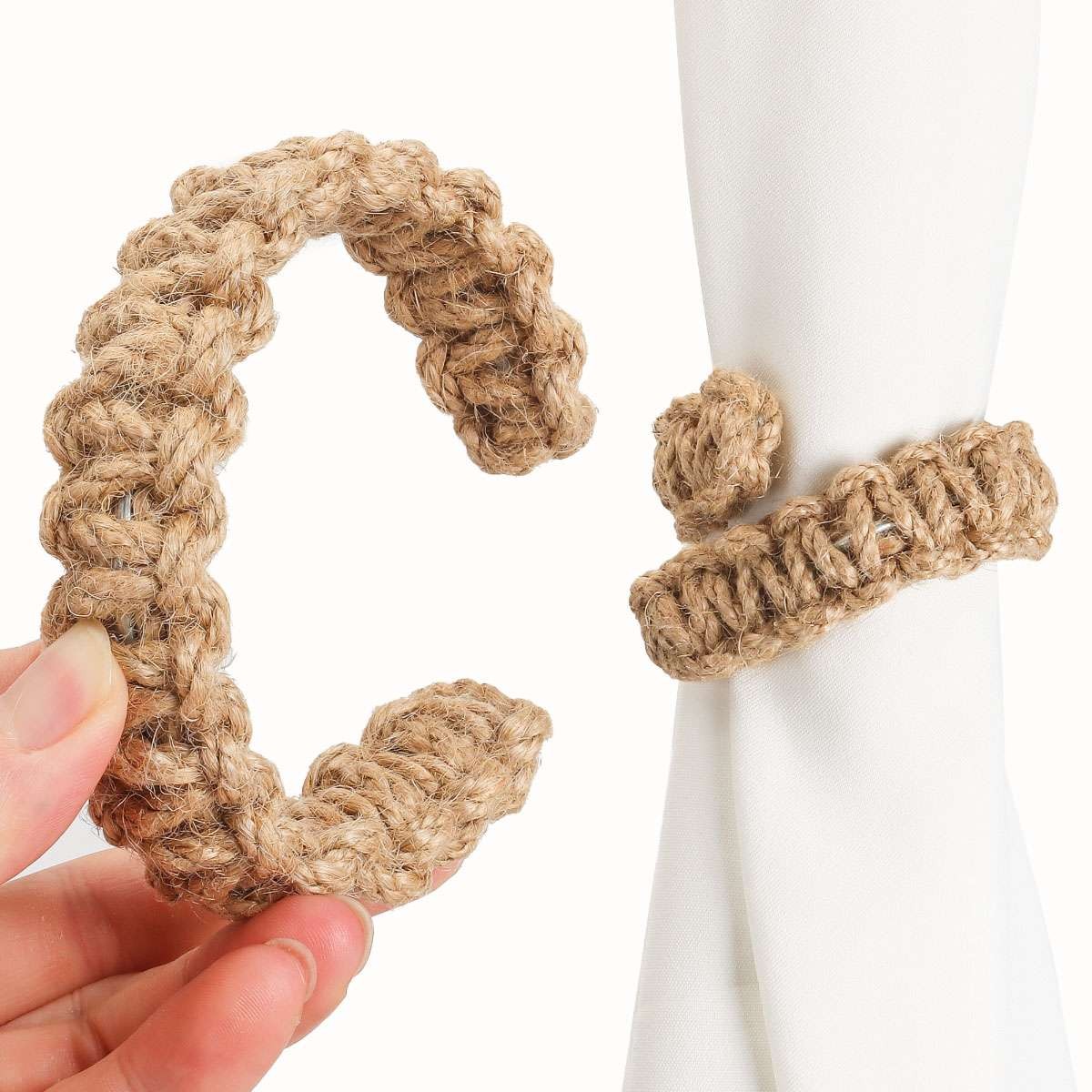 Curtain Tiebacks Rustic Curtain Holdbacks Braided Curtain Ties Handmade Curtain