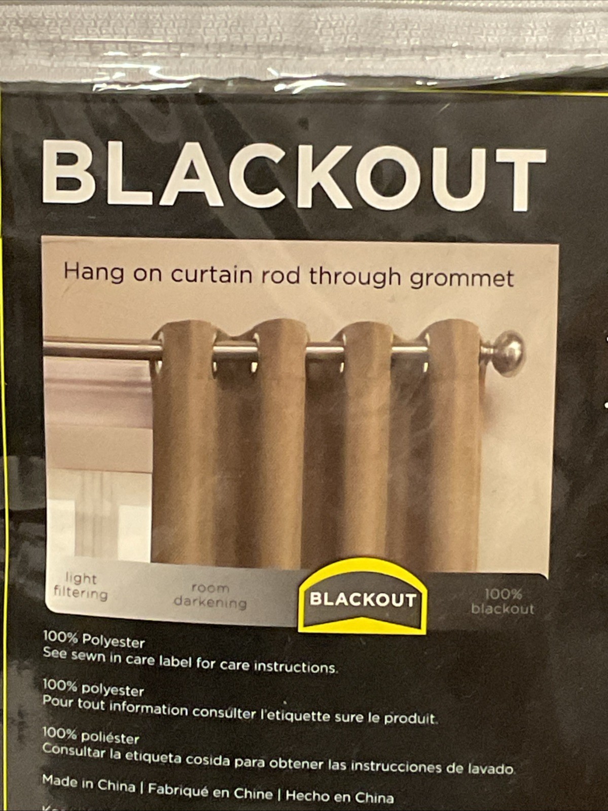 🥥Eclipse One Blackout Grommet Panel Dark Charcoal 52”x95”🆕