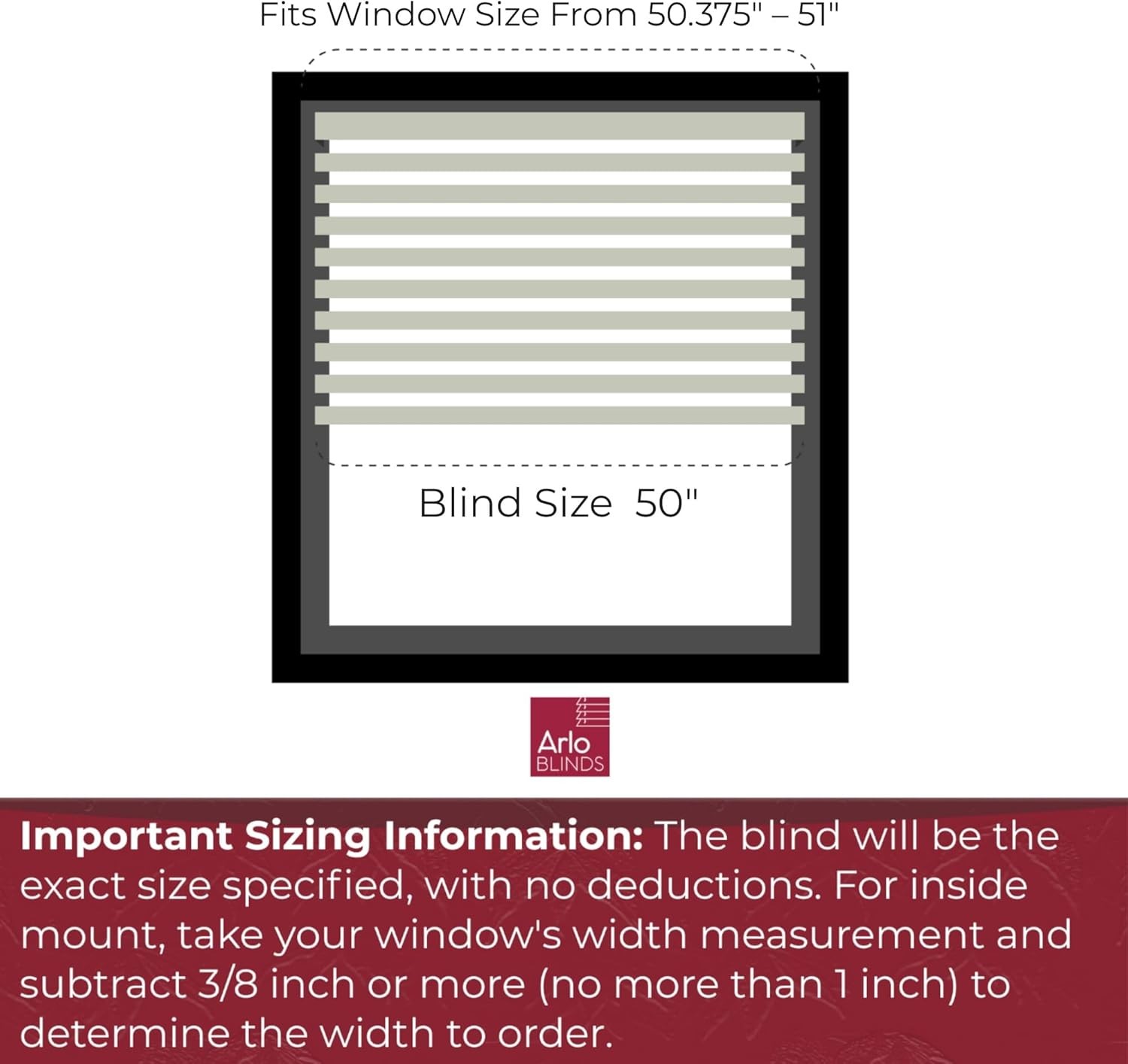 ARLO BLINDS Faux Wood Blinds with Crown Valance – 50″ Width x 60″ Height, White,