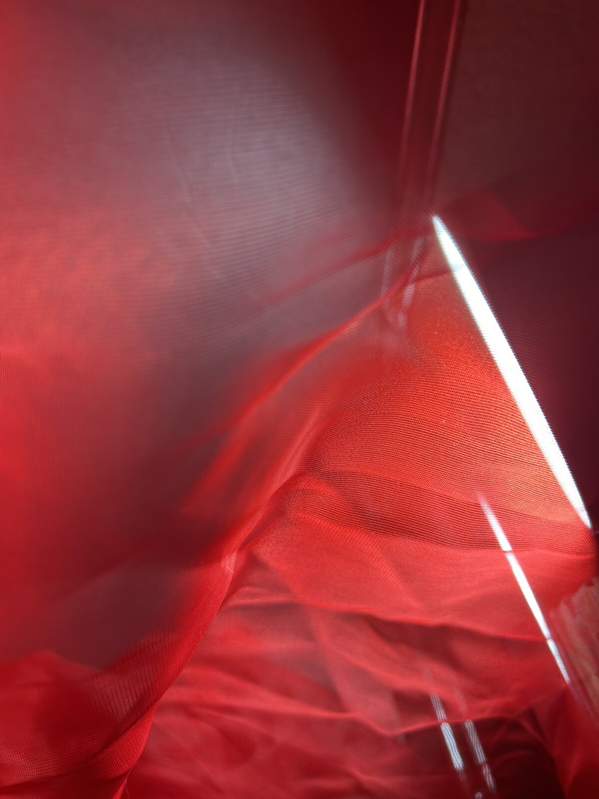 Red Sheer Window Scarf Approx: 56” X 216” NEW