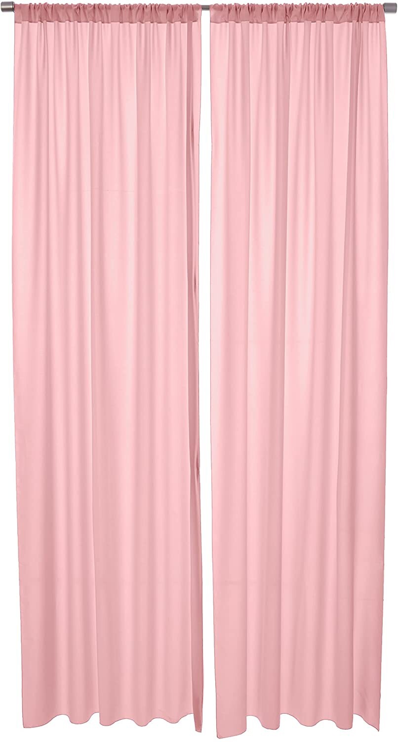 2 pcs 10 feet x 10 feet Polyester Backdrop Drape Curtains Panels – BLUSH PINK
