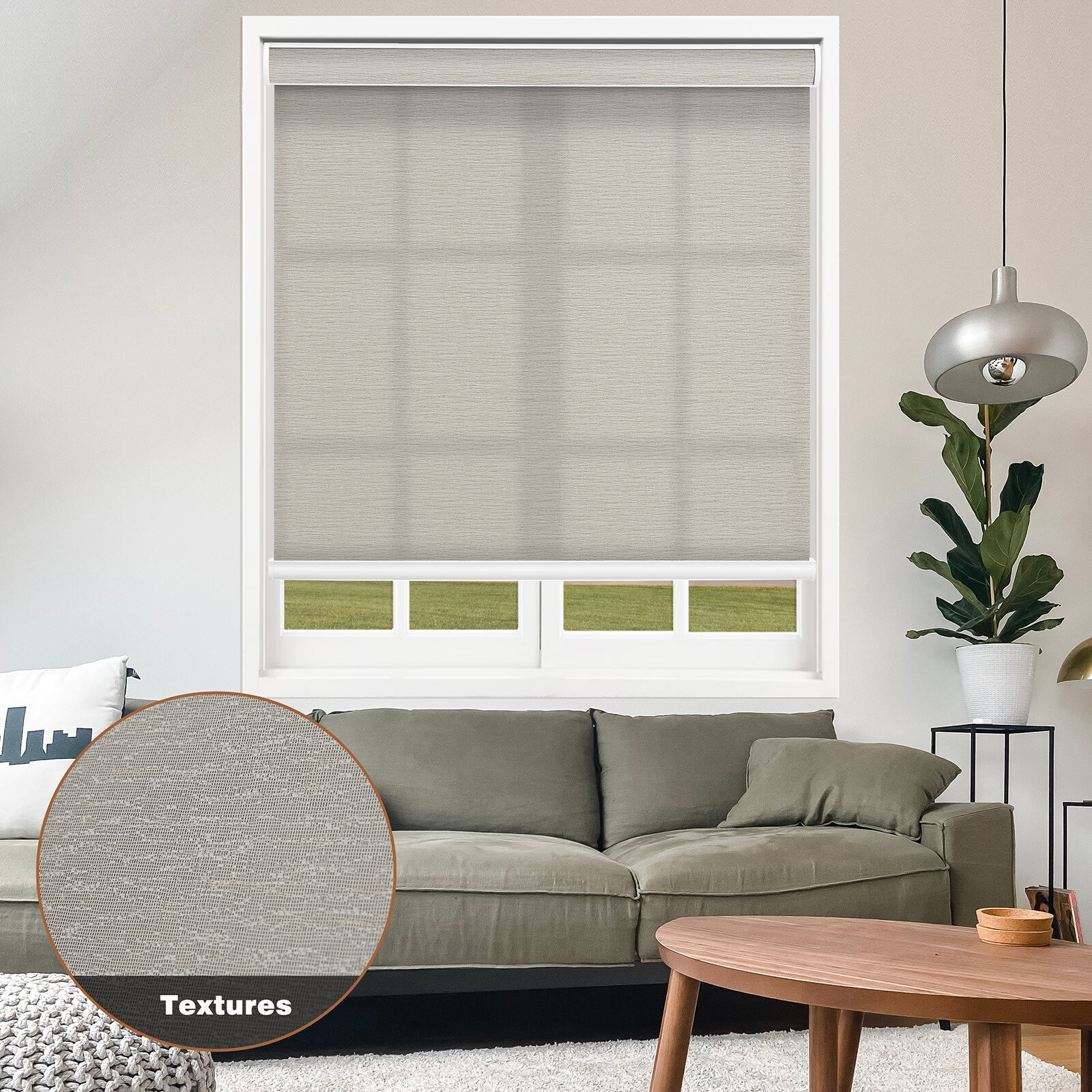 Changshade CUSTOM Size Waterproof Window Blinds Light Filtering Roller Shades