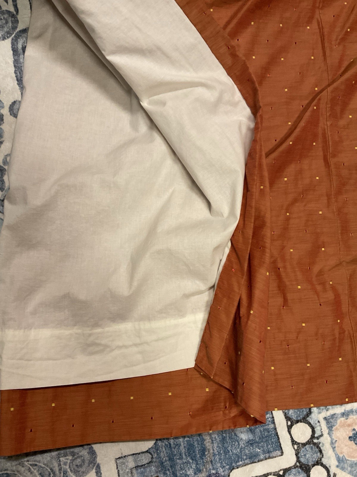Curtains/Drapery/Panels X2 Bouillon Trim Lined 84 Long 102 Wide Ex.