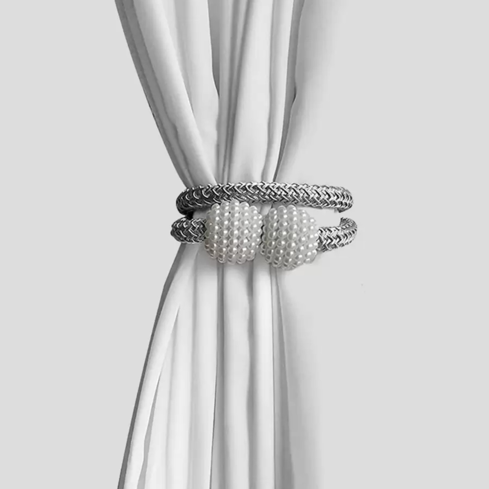 2 Pack Magnetic Curtain Tiebacks Rope Window Drapery Holdbacks Tie Back