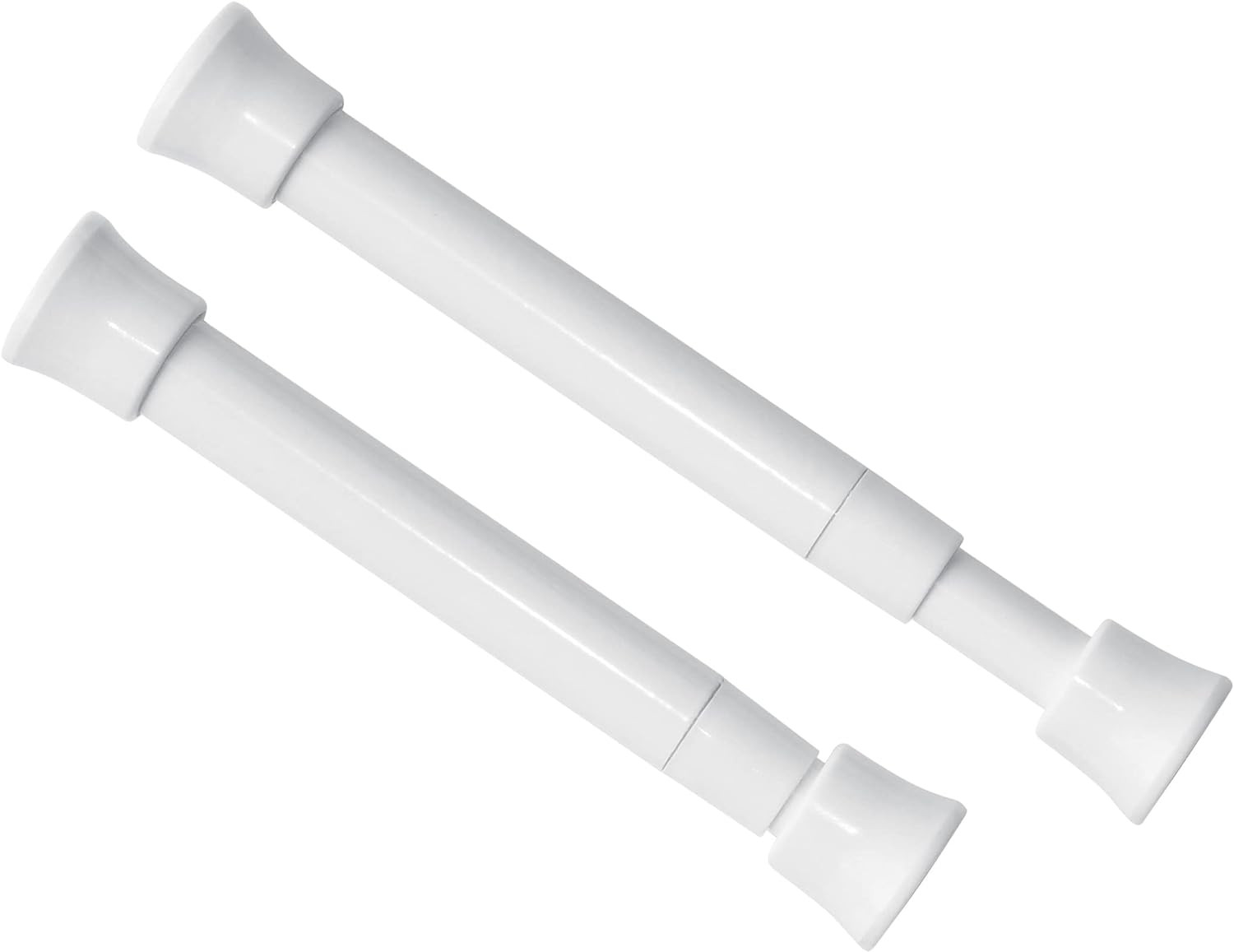 2 Pack Smallest Spring Tension Curtain Rod 5.25 to 7.5 Inch Adjustable, Mini Thi