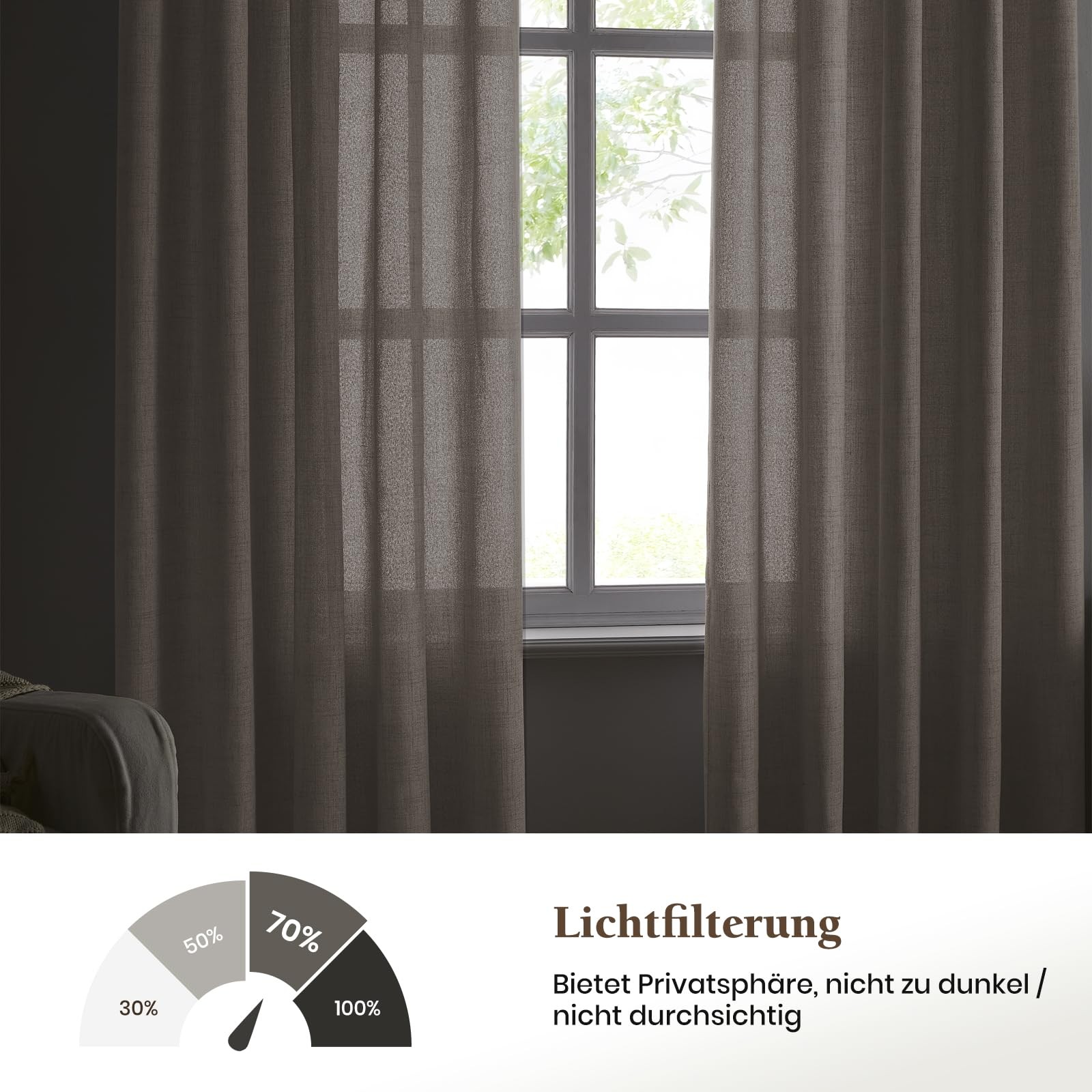 Curtains with eyelets semi free over curtains curtains set of 2, 210x140cm, natural…