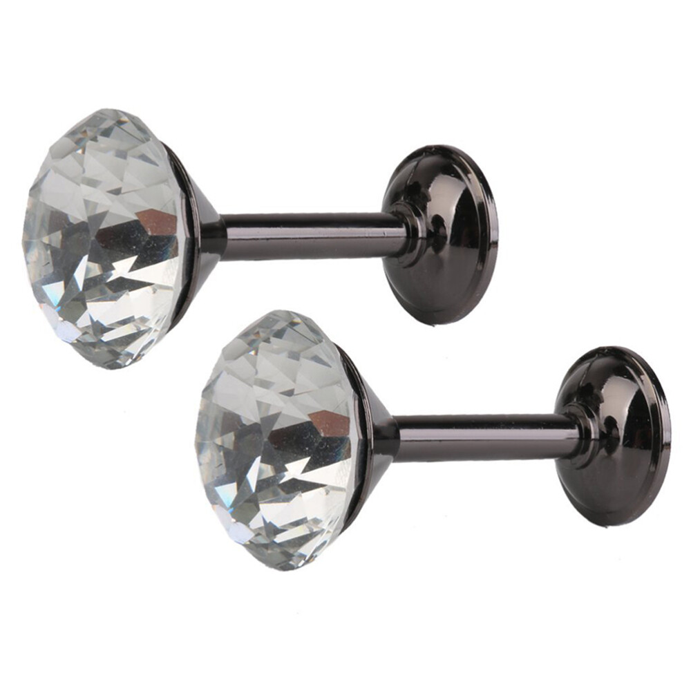 2 Pcs Curtain Hooks Black Tiebacks Traditional Shiny