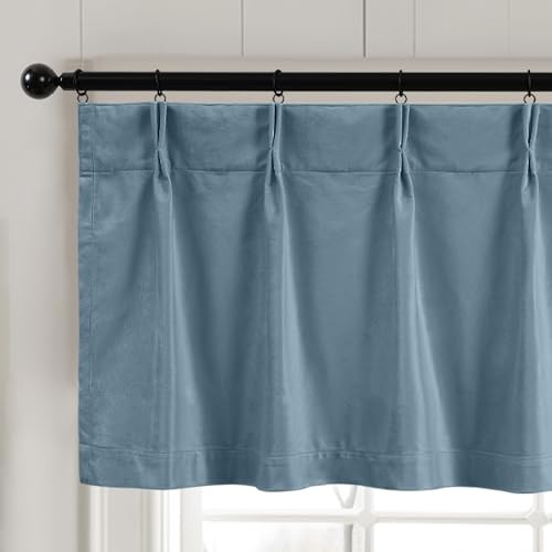 Blackout Velvet Pinch 52″W x 16″L (Pack of 1) Pinch Pleated | Slate Blue