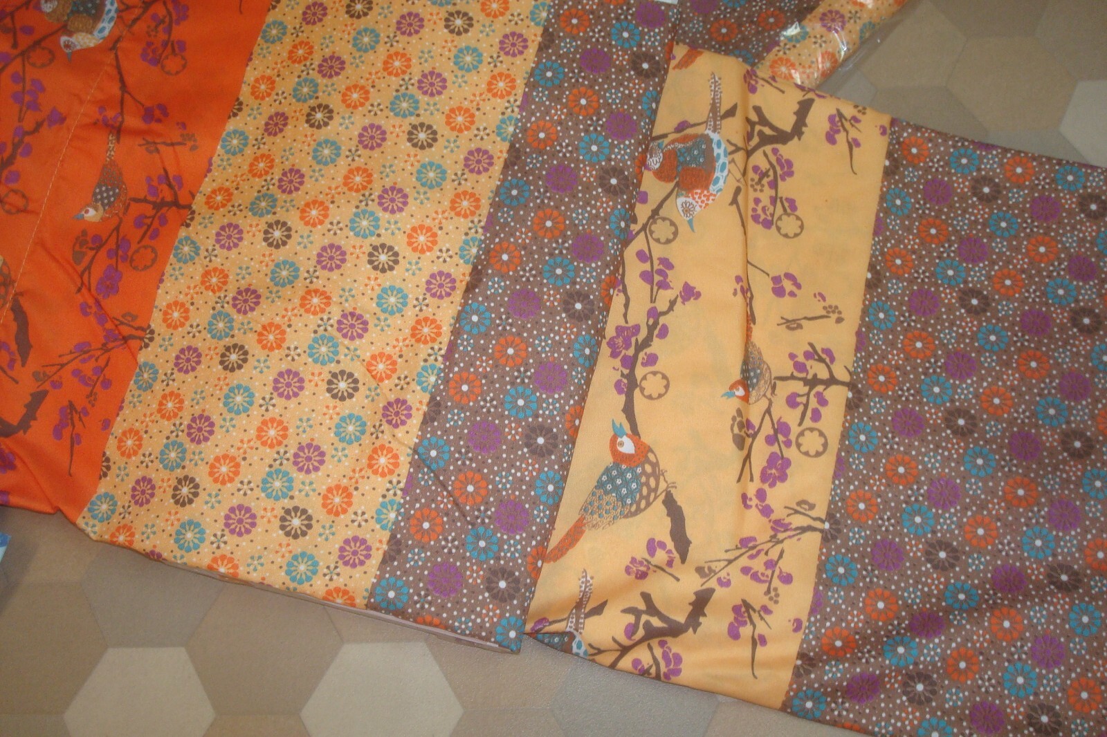 NWT 2 pc Lush Decor Window Panels Curtains Bohemian Royal Empire Orange 84″ lg