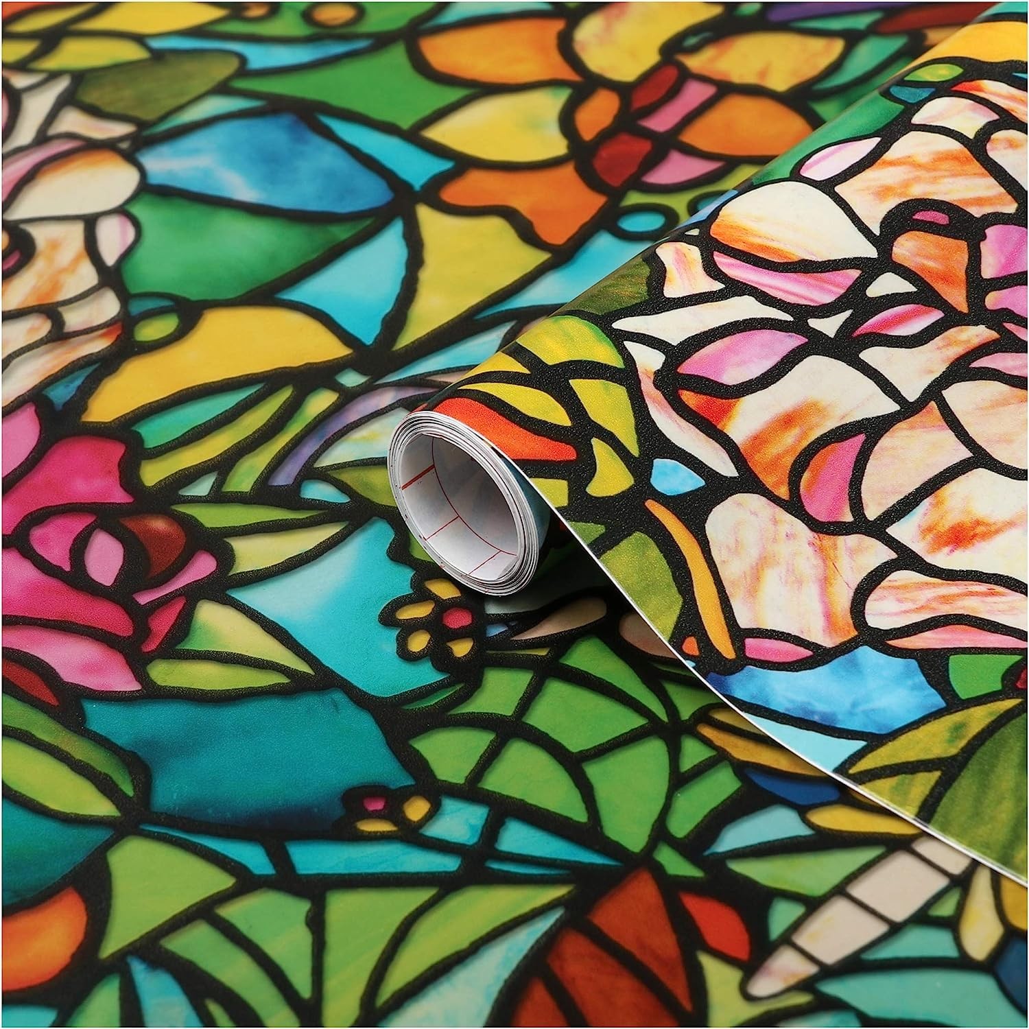 Decorative Self Adhesive Window Film 17×78 Spring Chapel Tulia Vinyl PVC Film