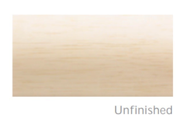 1 PAIR Kirsch Unfinished Wood Trend Bracket 6″ Return for 1-3/8″ Pole 5614EG091