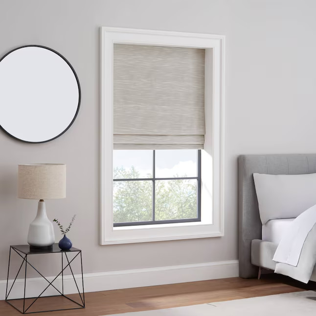 New Eclipse 27in x 64in Linen Blackout Cordless Roman Shade Pack of 4 Shades S3