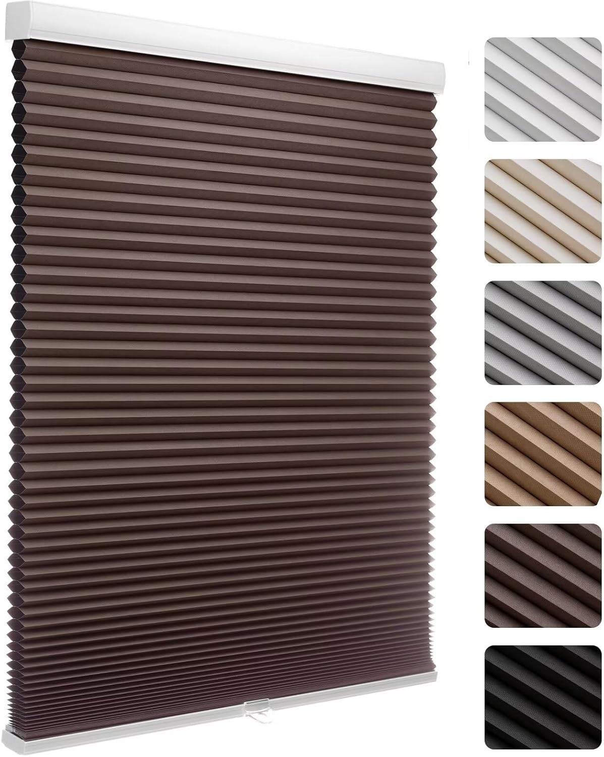 MYshade 1.5-Inch Cellular Cordless Blackout Shades – Taupe – 24 W x 48 H