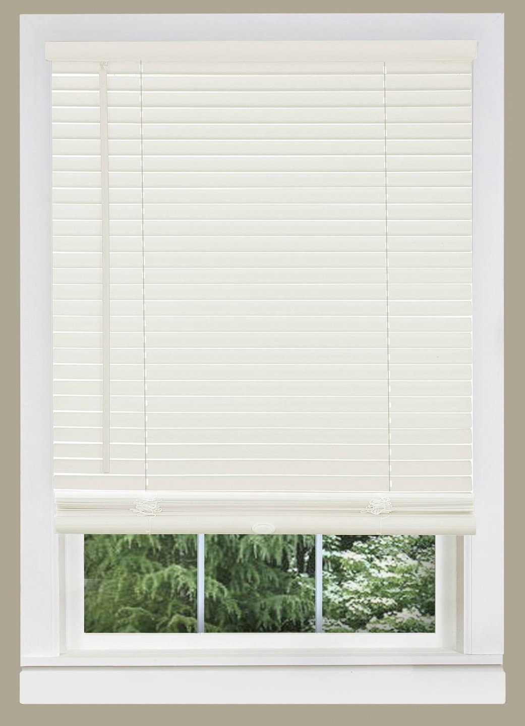 PowerSellerUSA 1″ Slats Cordless Window Blinds, 48L x 70W Inches Solid Patter…
