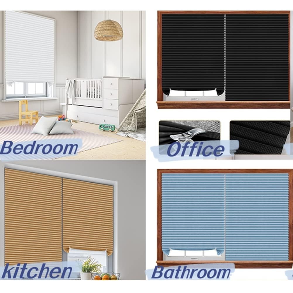 Stick On Blinds for Windows, No Drill Blinds Temporary Window Blinds No Drill…