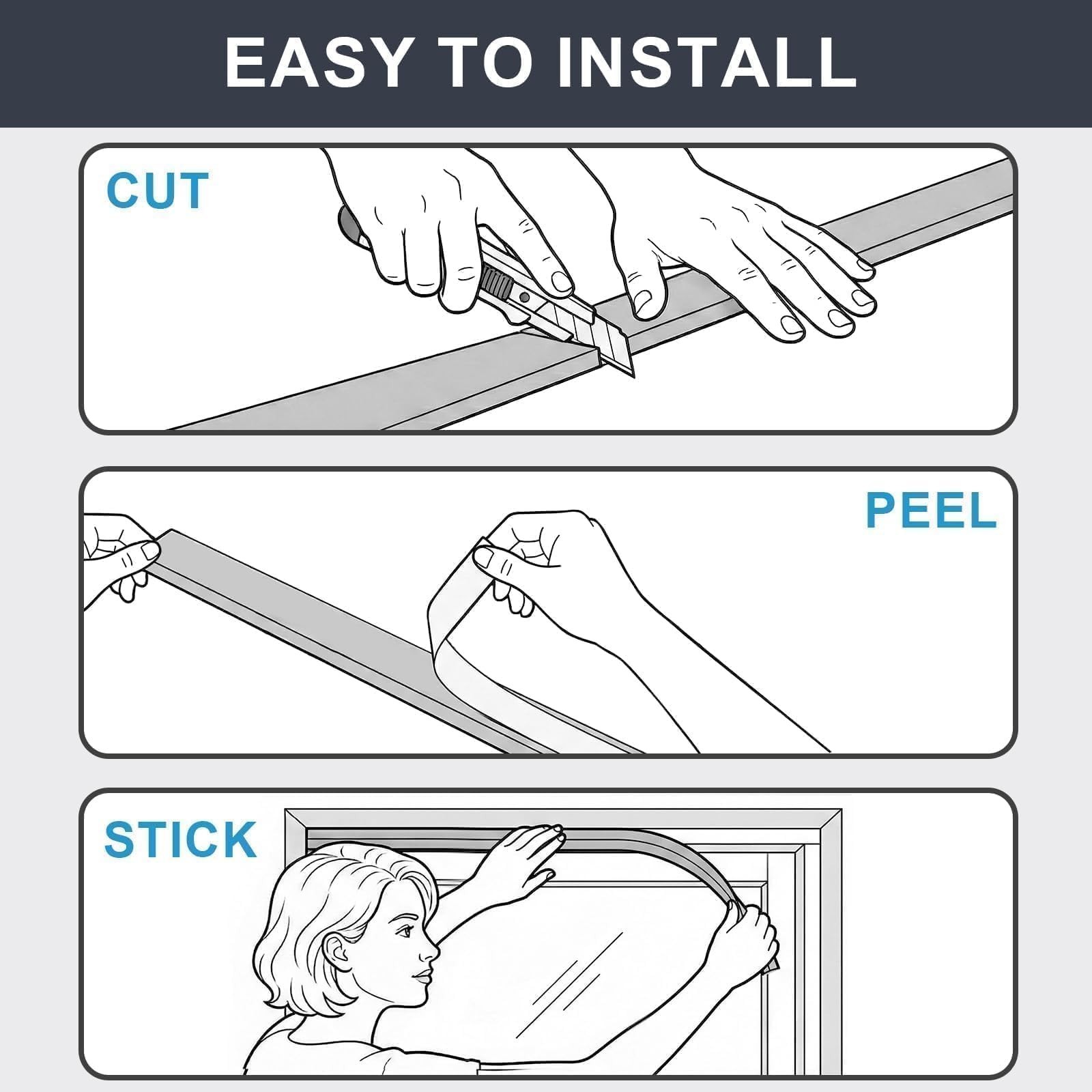 6 Pack Temporary Paper Blinds for Indoor Windows No Drill, 24″ W x 59″ H Ligh…