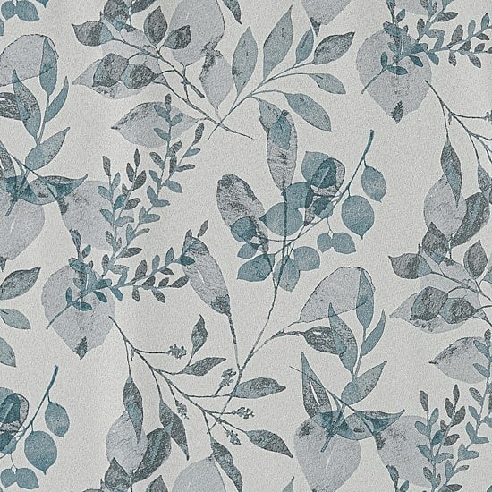 Sun Zero Milford Blackout Curtain Panel 40×108 Light Blue Leaf Grommet Top