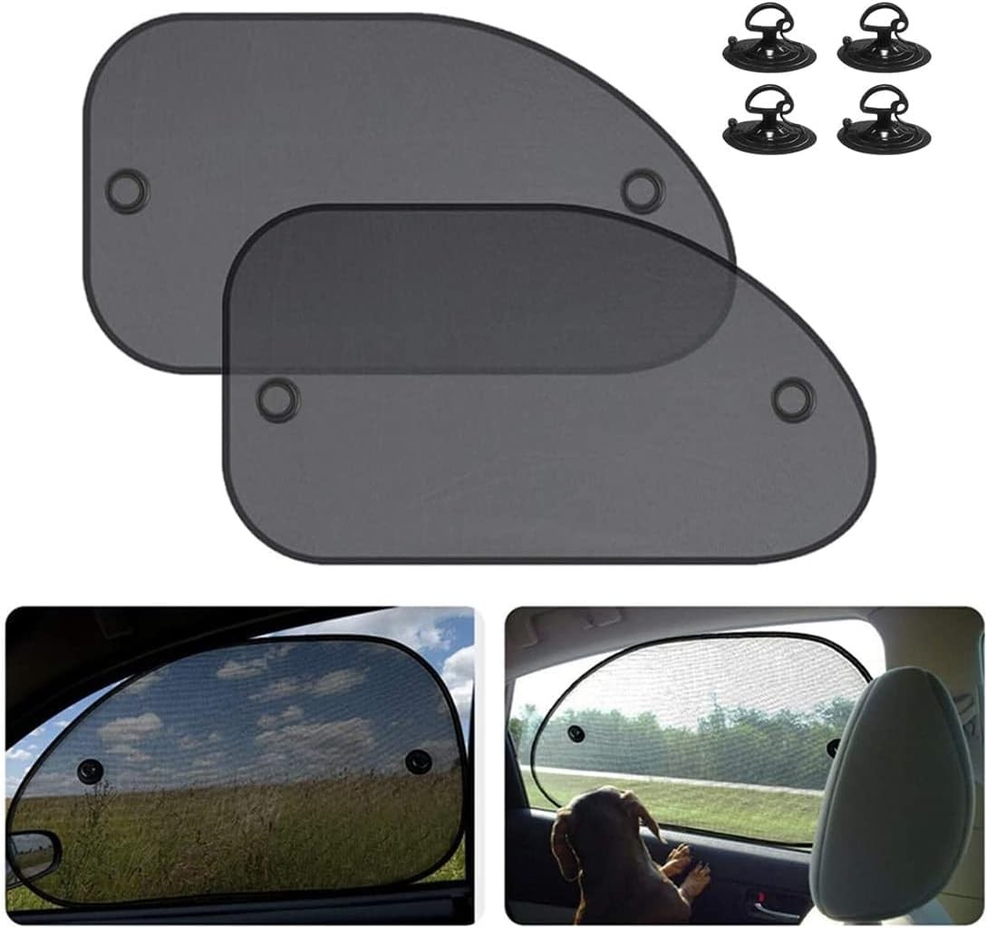 2 Pack Universal Car Window Shade Cling Sunshade Sun, Glare and UV Protection