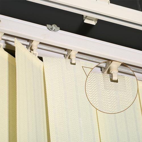 60 Pcs Vertical Blinds Replacement Slats Panels, Vertical Blind Repair Tabs Kit